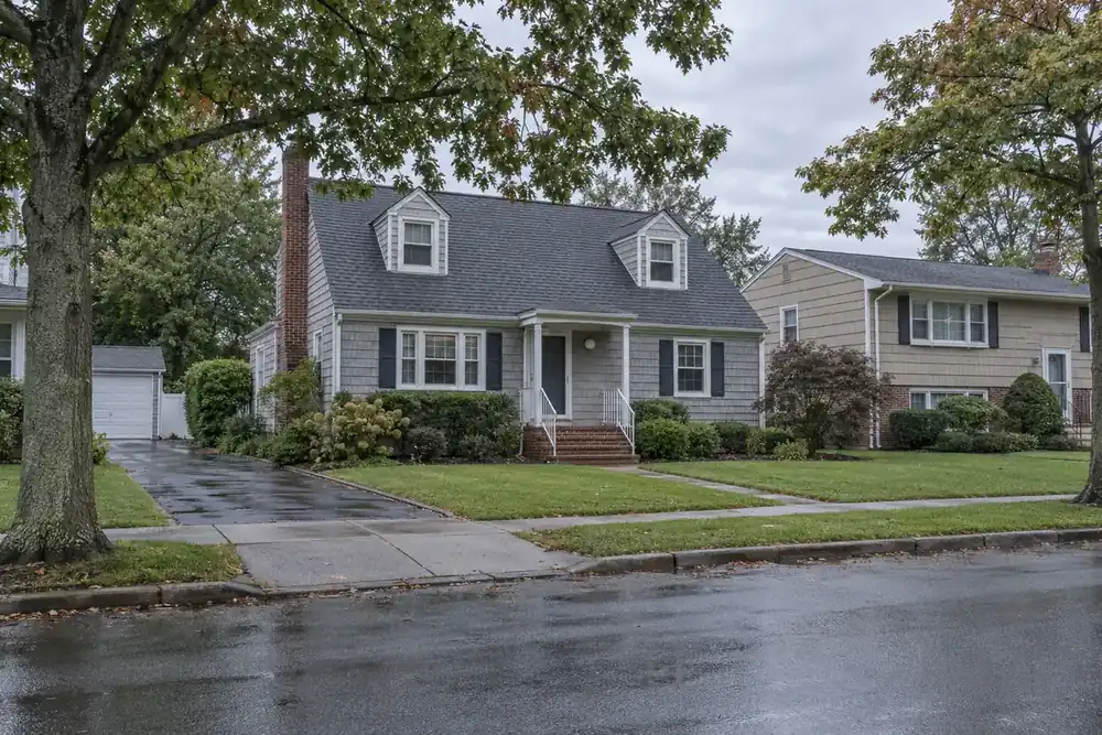 Illustration of a typical residential street in the Merrick, NY area