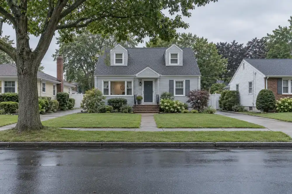 Illustration of a typical residential street in the West Hempstead, NY area